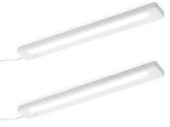 2er SET LED Unterbauleuchten flach mit 230V Direktanschluss, Länge 55cm