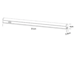 2er SET LED Unterbauleuchten mit Schalter & 230V Direktanschluss, Länge 51cm