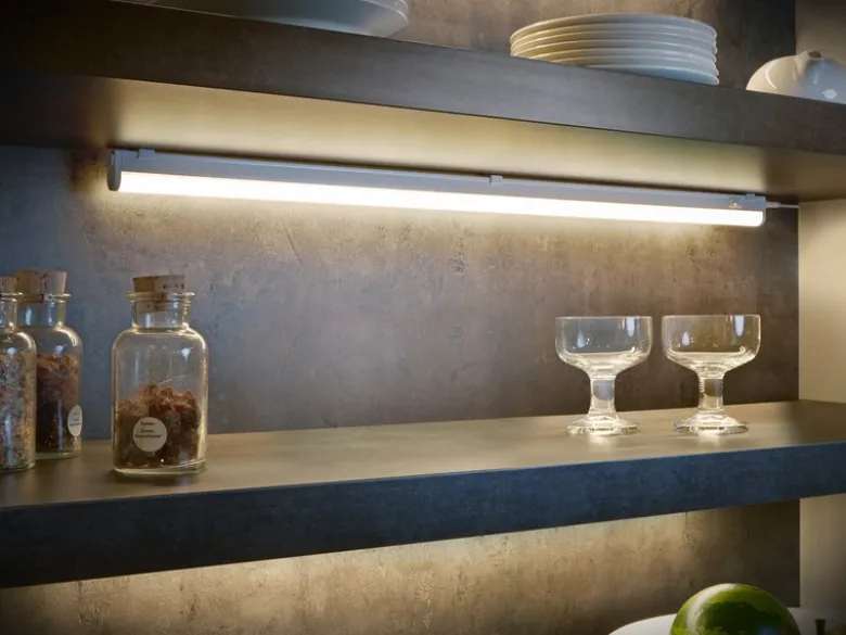 2er SET LED Unterbauleuchten mit Schalter & 230V Direktanschluss, Länge 84cm