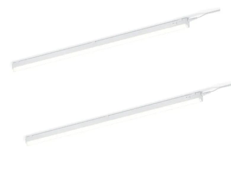 2er SET LED Unterbauleuchten mit Schalter & 230V Direktanschluss, Länge 84cm