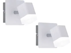 2er SET LED Wand- & Deckenstrahler Weiß matt, Breite 10cm