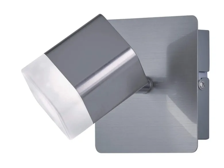 2er SET LED Wand- & Deckenstrahler Silber matt, Breite 10cm