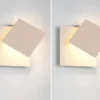 2er SET LED Wandlampen Beige verstellbar für indirekte Beleuchtung, Höhe 18cm