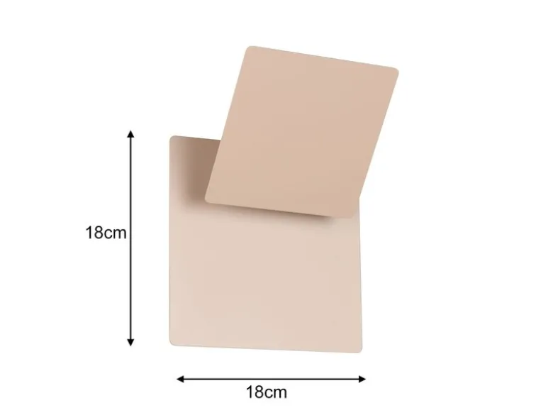 2er SET LED Wandlampen Beige verstellbar für indirekte Beleuchtung, Höhe 18cm