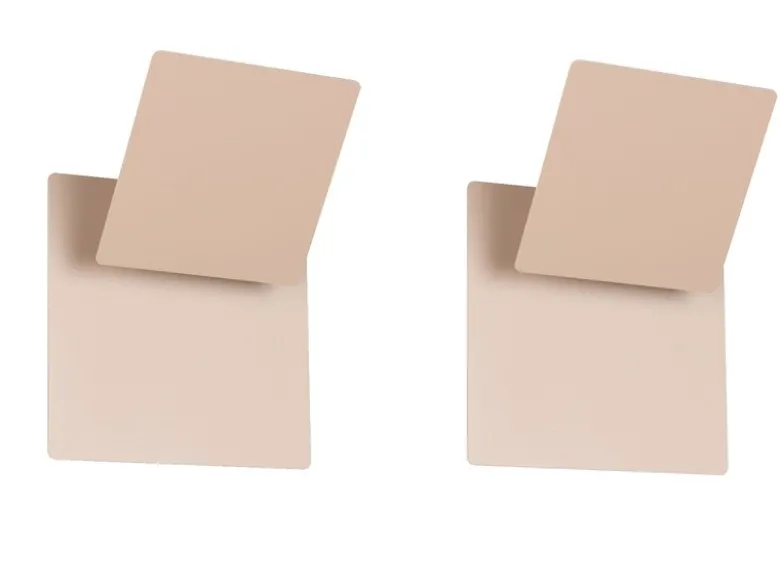 2er SET LED Wandlampen Beige verstellbar für indirekte Beleuchtung, Höhe 18cm