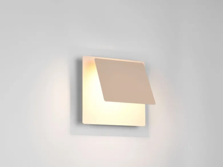 2er SET LED Wandlampen Beige verstellbar für indirekte Beleuchtung, Höhe 18cm