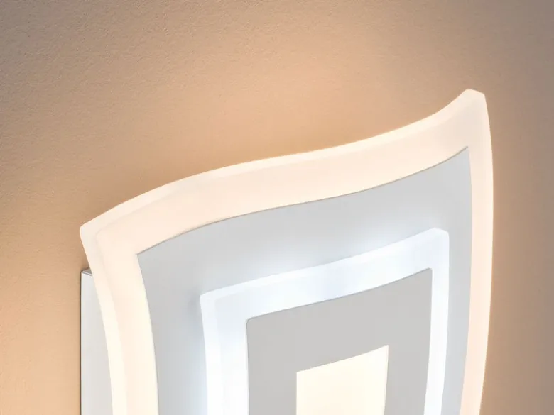 2er SET LED Wandlampen mit Schalter, dimmbar & Tageslicht, Höhe 43cm