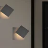 2er SET LED Wandlampen Schwarz verstellbar für indirekte Beleuchtung, Höhe 18cm
