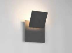 2er SET LED Wandlampen Schwarz verstellbar für indirekte Beleuchtung, Höhe 18cm