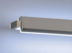 2er SET LED Wandlampen Silber schwenkbar & dimmbar, Breite 40cm
