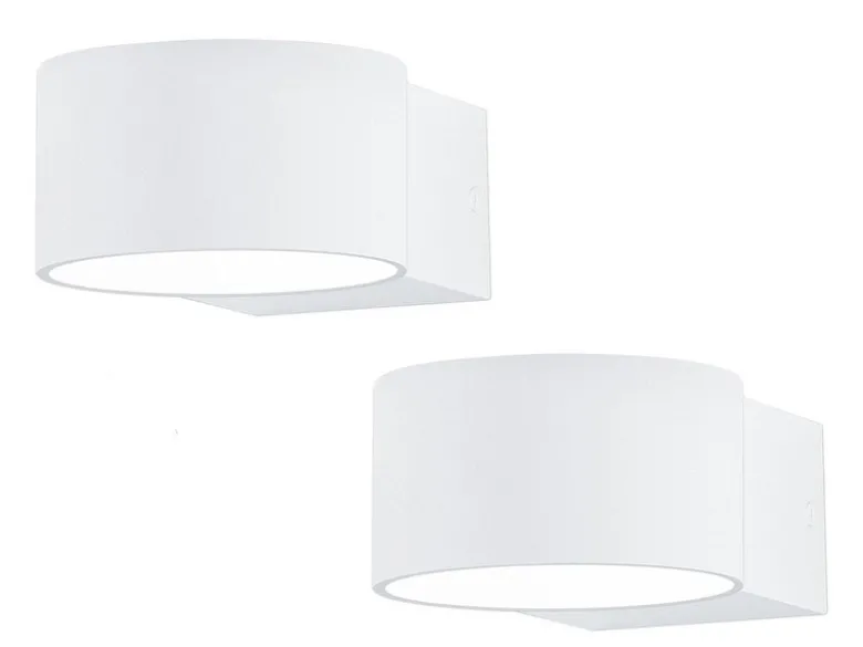 2er SET LED Wandlampen Weiß mit Up and Down Licht, Ø 10,5cm