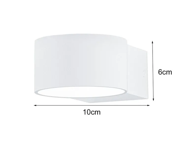 2er SET LED Wandlampen Weiß mit Up and Down Licht, Ø 10,5cm