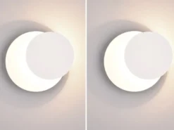 2er SET LED Wandlampen Weiß verstellbar für indirekte Beleuchtung, Ø 18cm