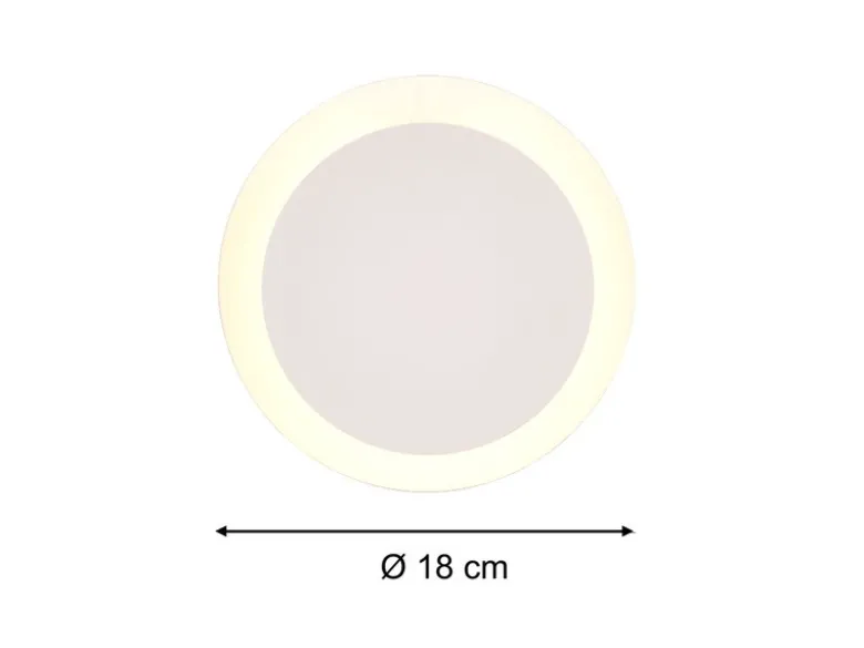 2er SET LED Wandlampen Weiß verstellbar für indirekte Beleuchtung, Ø 18cm