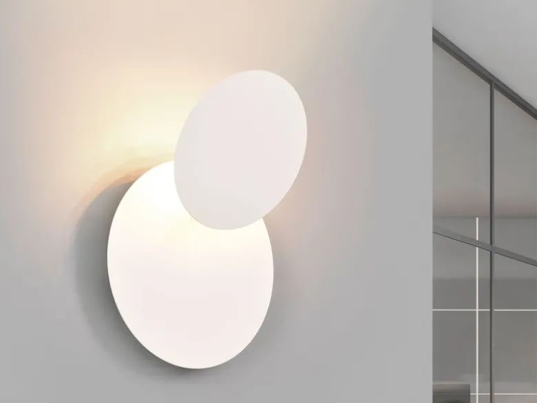 2er SET LED Wandlampen Weiß verstellbar für indirekte Beleuchtung, Ø 18cm