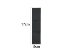 2er Set LED Wandleuchten für innen schwenkbar Schwarz, Höhe 17cm