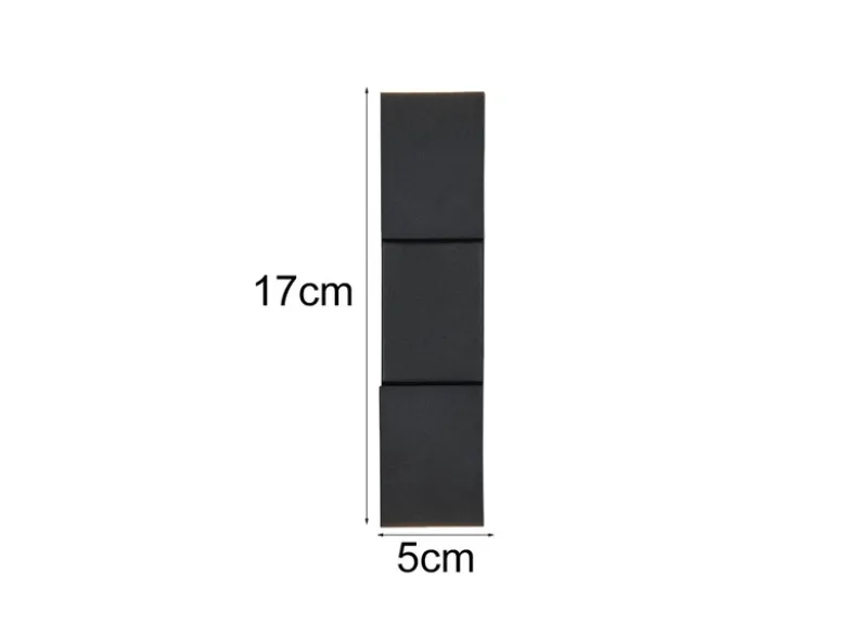2er Set LED Wandleuchten für innen schwenkbar Schwarz, Höhe 17cm