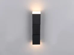 2er Set LED Wandleuchten für innen schwenkbar Schwarz, Höhe 17cm