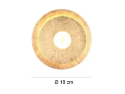 2-er Set LED Wandleuchten mit indirekter Beleuchtung Gold, Ø 18cm