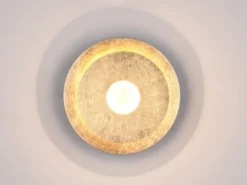 2-er Set LED Wandleuchten mit indirekter Beleuchtung Gold, Ø 18cm