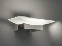 2er SET LED Wandleuchten Silber mit Schalter, dimmbar & CCT, Breite 20cm