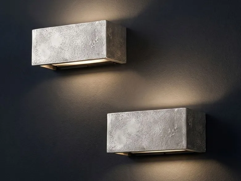2er SET LED Wandleuchten Up Down, Silber Antik, verstellbares Licht, Breite 23cm