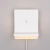 2er Set LED Wandleuchten Weiß mit Stecker, Schalter & Ladefunktion, Höhe 20cm