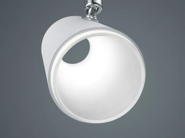 2er Set LED Wandstrahler Weiß mit Schalter, Breite 7,5cm