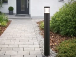 2er Set LED Wegeleuchten Anthrazit zur Reihenschaltung geeignet, Höhe 100cm