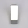 2er Set moderne LED Außenwandleuchten aus Aluminium in Anthrazit, Höhe 22,5cm