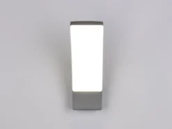 2er Set moderne LED Außenwandleuchten aus Aluminium in Anthrazit, Höhe 22,5cm
