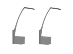 2er Set moderne LED Außenwandleuchten aus Aluminium in Anthrazit, Höhe 22,5cm