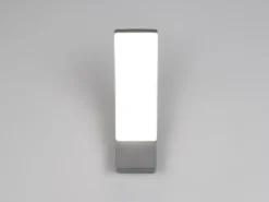 2er Set moderne LED Außenwandleuchten aus Aluminium in Anthrazit, Höhe 22,5cm