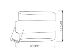 2er Set moderne LED Außenwandleuchten aus Metall Anthrazit, Höhe 16cm
