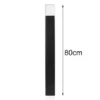 2er Set moderne LED Pollerleuchten aus Aluminium in Schwarz, Höhe 80cm