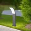 2er Set moderne LED Wegeleuchten aus Aluminium in Anthrazit, Höhe 60cm