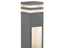 2er SET moderne LED Wegeleuchten aus Aluminium Anthrazit, Höhe 100cm