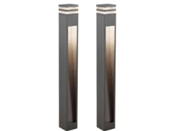 2er SET moderne LED Wegeleuchten aus Aluminium Anthrazit, Höhe 100cm