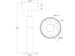 2er Set moderne LED Wegeleuchten aus Aluminium in Anthrazit, Höhe 50cm