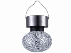 2er SET Mosaik Solarleuchten - LED Gartenlaternen zum Aufhängen