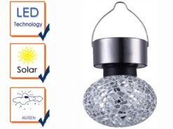 2er SET Mosaik Solarleuchten - LED Gartenlaternen zum Aufhängen
