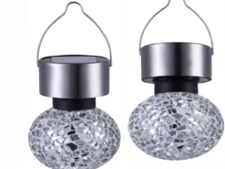 2er SET Mosaik Solarleuchten - LED Gartenlaternen zum Aufhängen