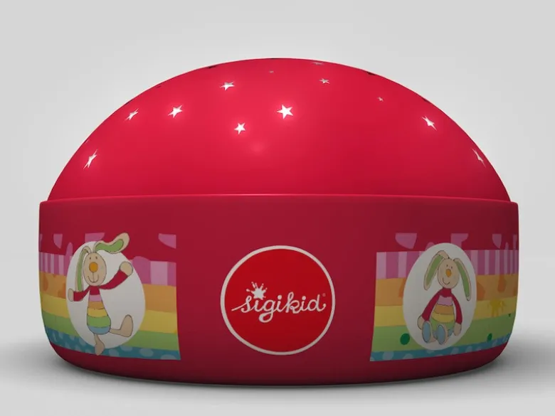 2er Set Nachtlichter Rainbow Rabbit Sternprojektor LED-Farbwechsler 3 Farben