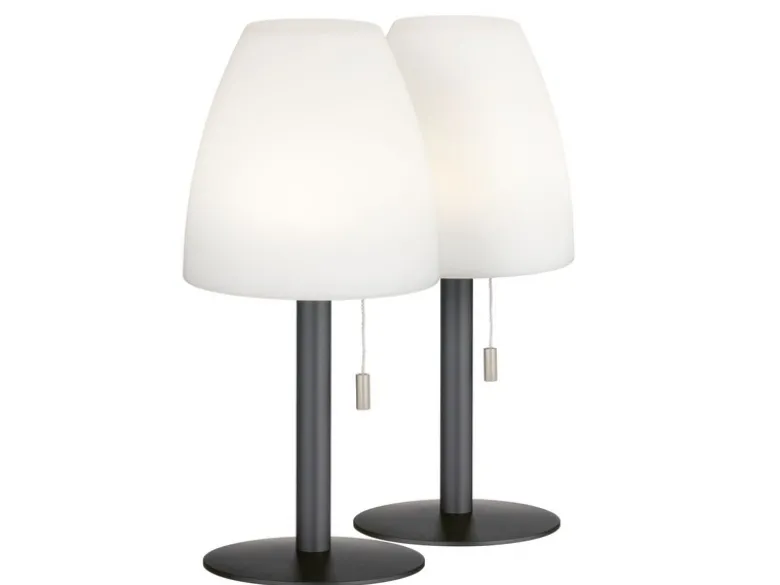2er SET Outdoor Akku RGB Tischlampen FIUMARA, Höhe 30cm