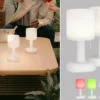 2er SET Outdoor Akku Tischlampen TERMOLI ohne Kabel - dimmbar & RGB - Höhe 25cm