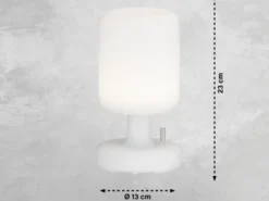 2er SET Outdoor Akku Tischlampen TERMOLI ohne Kabel - dimmbar & RGB - Höhe 25cm
