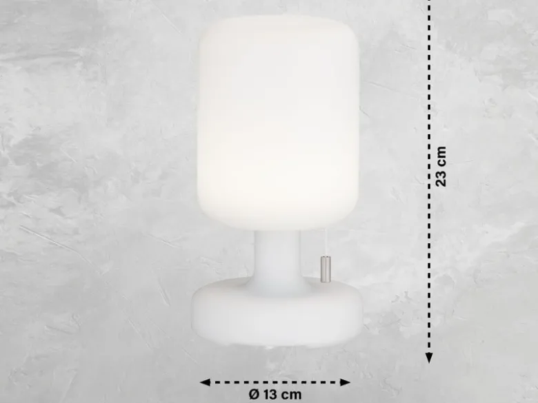 2er SET Outdoor Akku Tischlampen TERMOLI ohne Kabel - dimmbar & RGB - Höhe 25cm