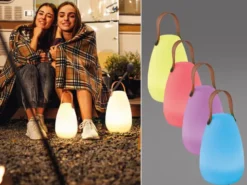 2er SET Outdoor Akku Tischlampen mit RGB & Fernbedienung in 2 Größen