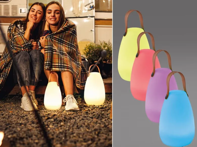 2er SET Outdoor Akku Tischlampen mit RGB & Fernbedienung in 2 Größen