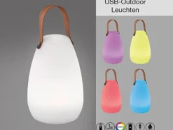 2er SET Outdoor Akku Tischlampen mit RGB & Fernbedienung in 2 Größen
